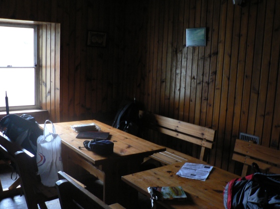 Inside Steall Hut
